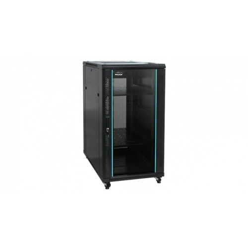 Armario rack suelo 19" PHASAK-PRO 47U 600x1000 negro, 2 bandejas fijas+Ventilación X4-12" + Regleta X6 (INCLUYE MONTAJE Y PORTES)