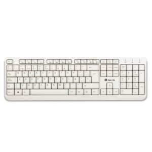 NGS - Teclado Spike - 105 Teclas - Multimedia - Membrana - Color Blanco