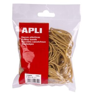 APLI GOMA ELÁSTICA MARRÓN CAUCHO 60X2MM 100 GR.