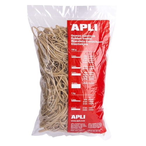 APLI GOMA ELÁSTICA MARRÓN CAUCHO 160X3MM 1KG