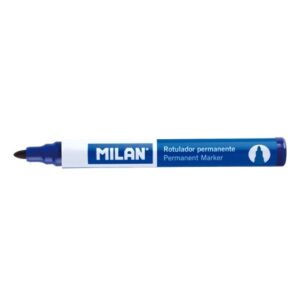 Milan Rotuladores permanentes color azul marino.Punta redonda 4 mm.Cajas de 12 unidades.