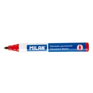 Milan Rotuladores permanentes color rojo.Punta redonda 4 mm.