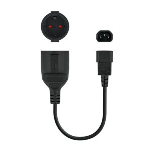 Nanocable - Cable Adaptador C14/M a CEE7/H - 16A - 25 cm