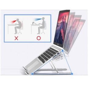 Conceptronic - Base de refrigeracion ergonomica de alumnio plegable para portatiles