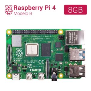 Raspberry Pi 4 modelo B - Broadcom BCM2711 Quad core Cortex-A72 - 8GB - Wifi - Bluetooth - Gigabit Ethernet - 2 x USB 3.0 - 2 x USB 2.0 - GPIO 40-pin - 2 x micro HDMI - DSI - CSI - MicroSD - PoE