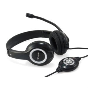 Equip - Auriculares USB Equip Life - Micrófono - Control de volumen - Cable 2m - Negro/blanco