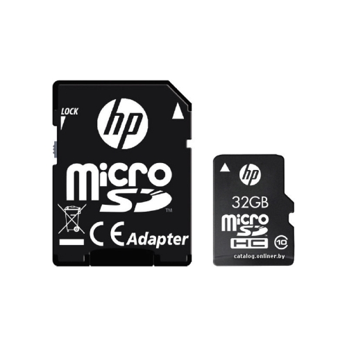 HP - MicroSDHC 32 GB Cl10 U1 NEGR/BL