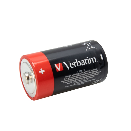 VERBATIM PILAS ALCALINAS D - LR20 - (PACK 2 UDS)