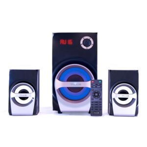 Talius - Altavoz 2103-LED 2.1 - 40W - Subwoofer + 2 altavoces satélite - Bluetooth - USB/SD/Aux/Radio FM - Negro