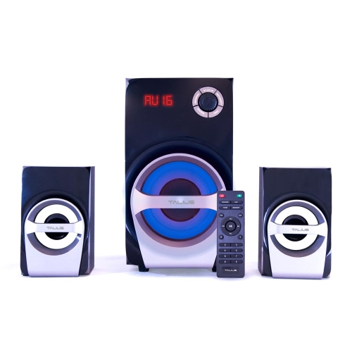 Talius - Altavoz 2103-LED 2.1 - 40W - Subwoofer + 2 altavoces satélite - Bluetooth - USB/SD/Aux/Radio FM - Negro