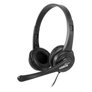 NGS - Auricular estéreo con conexión USB y control de volumen - Micro - Negro