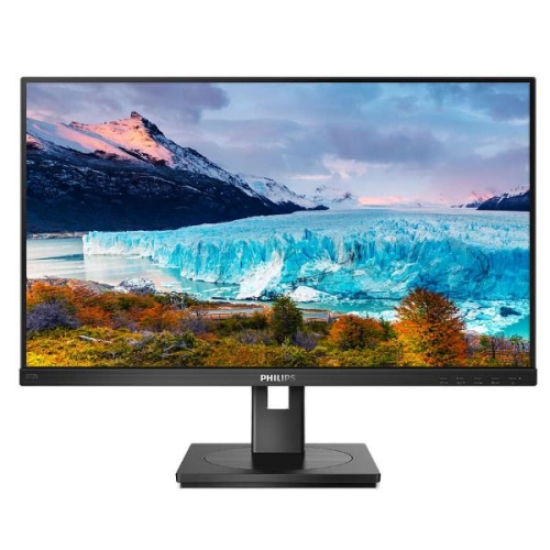 Philips - Monitor Desktop 272S1AE - 27" - IPS - Full HD (1920 x 1080) - 4 ms - Regulable en Altura - Pivotante - VGA, HDMI, DVI, DisplayPort - Altavoces - Negro