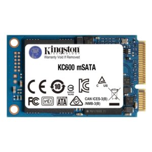 Kingston KC600 - unidad en estado sólido - 512GB - SATA 6Gb/s - mSATA - AES de 256 bits - Self-Encrypting Drive (SED), TCG Opal Encryption