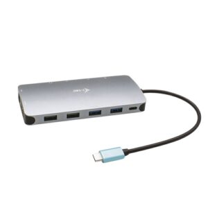 i-Tec Metal USB-C Nano Docking Station - 1 x USB-C - 1 x USB-C (solo carga) - 100W - 2 x DP - 1 x HDMI -  2 x USB 3.1 - 2 x USB 2.0 - RJ45 Gigabit - Audio