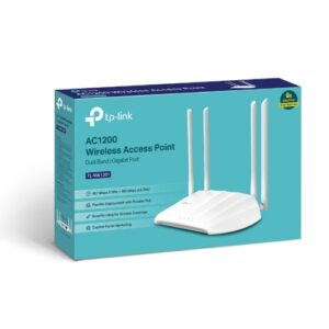 PUNTO DE ACCESO WIFI TP-LINK WA1201 INTERIOR AC1200 DUAL BAND 5Ghz / 2.4Ghz 4 ANTENAS FIJAS POE PASIVO AP/CLIENT/ RANGE EXTENDER 1 PUERTO GIGABIT