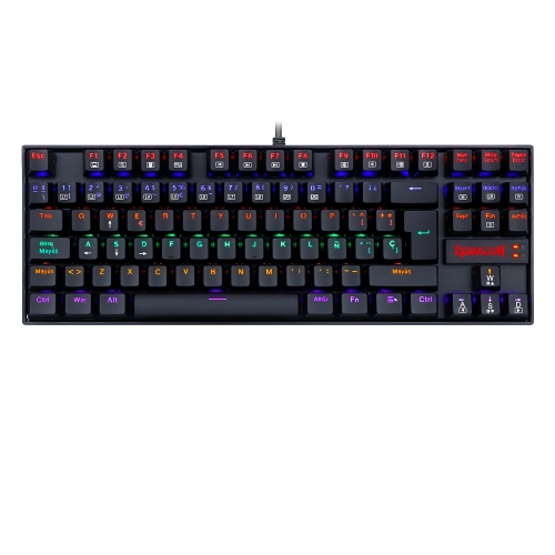 Redragon - KUMARA 2 Teclado Mecanico Gaming Rainbow Red Switch Español España Negro
