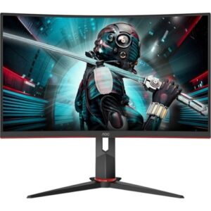 AOC - Monitor Gaming LED CQ27G2U/BK - 27'' - 2560x1440 - Curvo - 1ms - 16:9 - 144Hz - USB, 2xHDMI, DisplayPort - VESA - Pivot - Altavoces - Negro