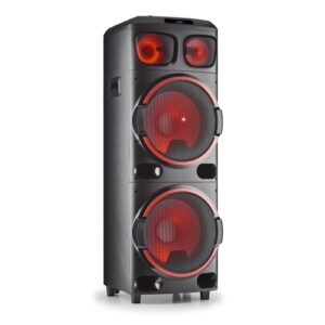 NGS - Altavoz DJ Premium Speaker Wild Dub 3 - 1200W - Doble Subwoofer 15" - Bluetooth y TWS - USB/MicroSD/AuxIn