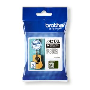 BROTHER Cartucho de tinta negro de larga duracin LC421XLBK para DCP-J1050DW / DCP-J1140DW / MFC-J1010