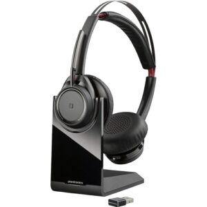 Auriculares Inalmbricos Plantronics/Poly Voyager Focus UC/ con Micrfono/ Bluetooth/ USB/ Negro B825, sin base de carga.