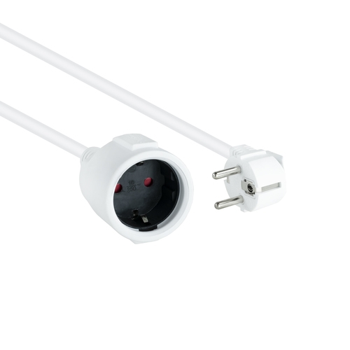 Nanocable - Cable Alimentacion Alargador Schuko - Blanco - 2 M