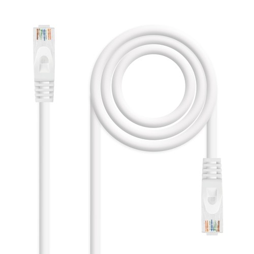 Nanocable - Cable red latiguillo lszh cat.6a utp awg24 blanco 25cm