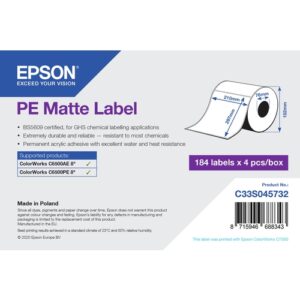 PE MATTE LABEL DIE-CUT ROLL SUPL