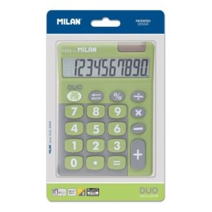 MILAN CALCULADORA DUO 10 DIGITOS DUAL BLISTER VERDE