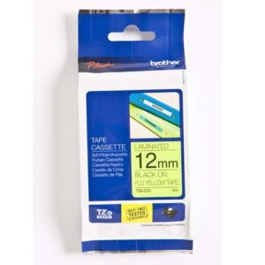 BROTHER Cinta laminada  Amarillo fluorescente / negro 12mm