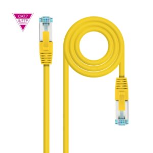 Cable de Red Latiguillo Cat.7 600MHZ LSZH SFTP PIMF AWG26, Amarillo, 30 cm