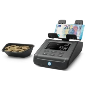Safescan 6165 - Balanza contadora de dinero para monedas y billetes, con puerto de actualizaciones