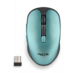 NGS - Ratón inalámbrico EVO RUST ICE - Recargable - Botones silenciosos - 800/1200/1600 dpi - Verde metalico