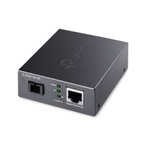 CONVERTIDOR DE FIBRA TP-LINK FC311A-20 SINGLE-MODE GIGABIT BIDIRECCIONAL DE 1P RJ45 10/100/1000 A 1P SC PORT GIGABIT COBERTURA 20KM