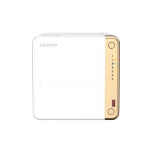QNAP TS-462-2G - servidor NAS - 4 x SATA (3.5"/2.5") - Celeron N4505 dual-core - 2GB (hasta máximo 16GB SODIMM DDR4) - 1 x 2,5 GbE - WOL - 1 x PCIe Gen3 x2 - 2 x USB 2.0 - iR - 1 x HDMI