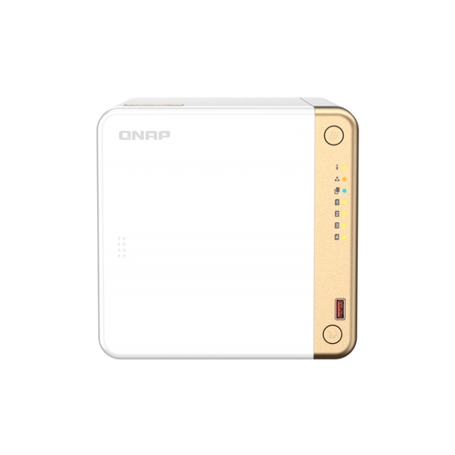 QNAP TS-462-2G - servidor NAS - 4 x SATA (3.5"/2.5") - Celeron N4505 dual-core - 2GB (hasta máximo 16GB SODIMM DDR4) - 1 x 2,5 GbE - WOL - 1 x PCIe Gen3 x2 - 2 x USB 2.0 - iR - 1 x HDMI