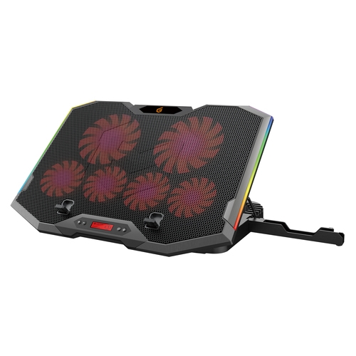 Conceptronic THYIA01B - Base para portátil Gaming - 2 ventiladores RGB - Hasta 17"