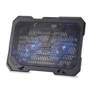 Conceptronic THANA01B - Base para portátil - 2 ventiladores 125mm - Hasta 15.6" - Antideslizante