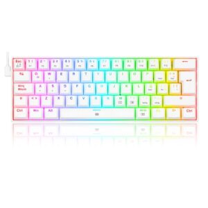 Redragon - DRAGONBORN Teclado Mecánico Gaming Switch Marron RGB Blanco - Layout España