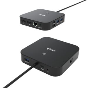 I-Tec Estación de acoplamiento i-tec USB Tipo C para Portátil - 100 W - 7 x puertos USB - 2 x USB 2.0 - USB Tipo-C - Red (RJ-45) - DisplayPort - Thunderbolt - Cableado