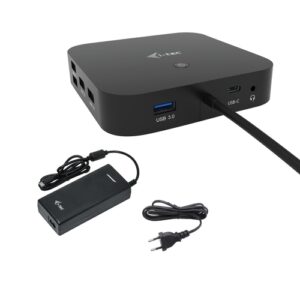 i-tec 100 W - 2 Pantallas admitidas - 4K - 3840x2160 - 2xUSB 2.0 - 3xUSB 3.0 - 3xUSB Tipo-C - 1xRJ45 - 1xHDMI - 1xDP - Thunderbolt