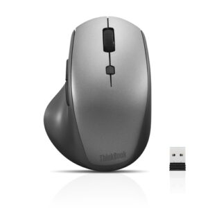 Lenovo Thinkbook 600 wireless media - Ratón inalámbrico - Óptico - 2400DPI - Gris