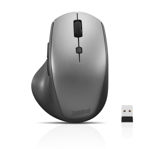Lenovo Thinkbook 600 wireless media - Ratón inalámbrico - Óptico - 2400DPI - Gris