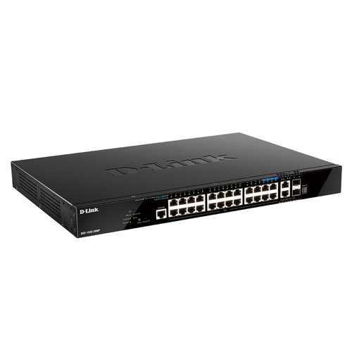 SWITCH GESTIONABLE D-LINK L3 STAKABLE DGS-1520-28MP/E 20P GIGA POE + 4P 2.5G POE+ 2P 10G + 2P 10GSFP
