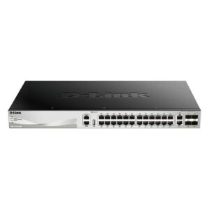 SWITCH GESTIONABLE L3 D-LINK STACKABLE DGS-3130-30TS/E 24P GIGA + 2P 10G + 4P 10G SFP+