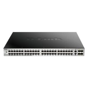 SWITCH GESTIONABLE L3 D-LINK STACKABLE DGS-3130-54PS/E 48P POE (370W) GIGA + 2P 10G + 4P 10G SFP+