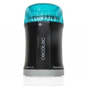 Cecotec TitanMill 200 Molinillo de Cafe y Especias 200W - Capacidad 50gr - Cuchillas Recubiertas de Titanio - Recipiente de Acero Cepillado - Sin Toxicos