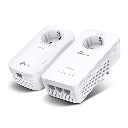 HOMEPLUG WIFI TP-LINK TL-WPA8631P KIT 1300MB AV500 AC1300 CON 3 PUERTOS GIGA PASSTHROUGH KIT COMPUESTO DE UN TL-WPA8631P Y UN TL-PA8010P