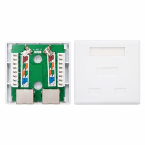ROSETA SUPERFICIE RJ45 CAT.5E FTP 2 TOMAS, BLANCO