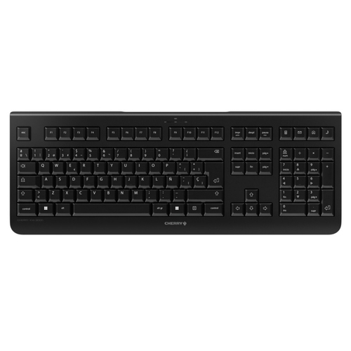 Cherry - Teclado KW 3000 - Inalambrico - USB 2.0 Tipo A Interfaz - Español - QWERTY Diseño - Negro