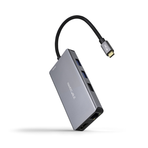 HUB USB-C 3xUSB-A+2xHDMI+RJ45+TF+SD+USB-C PD 100W